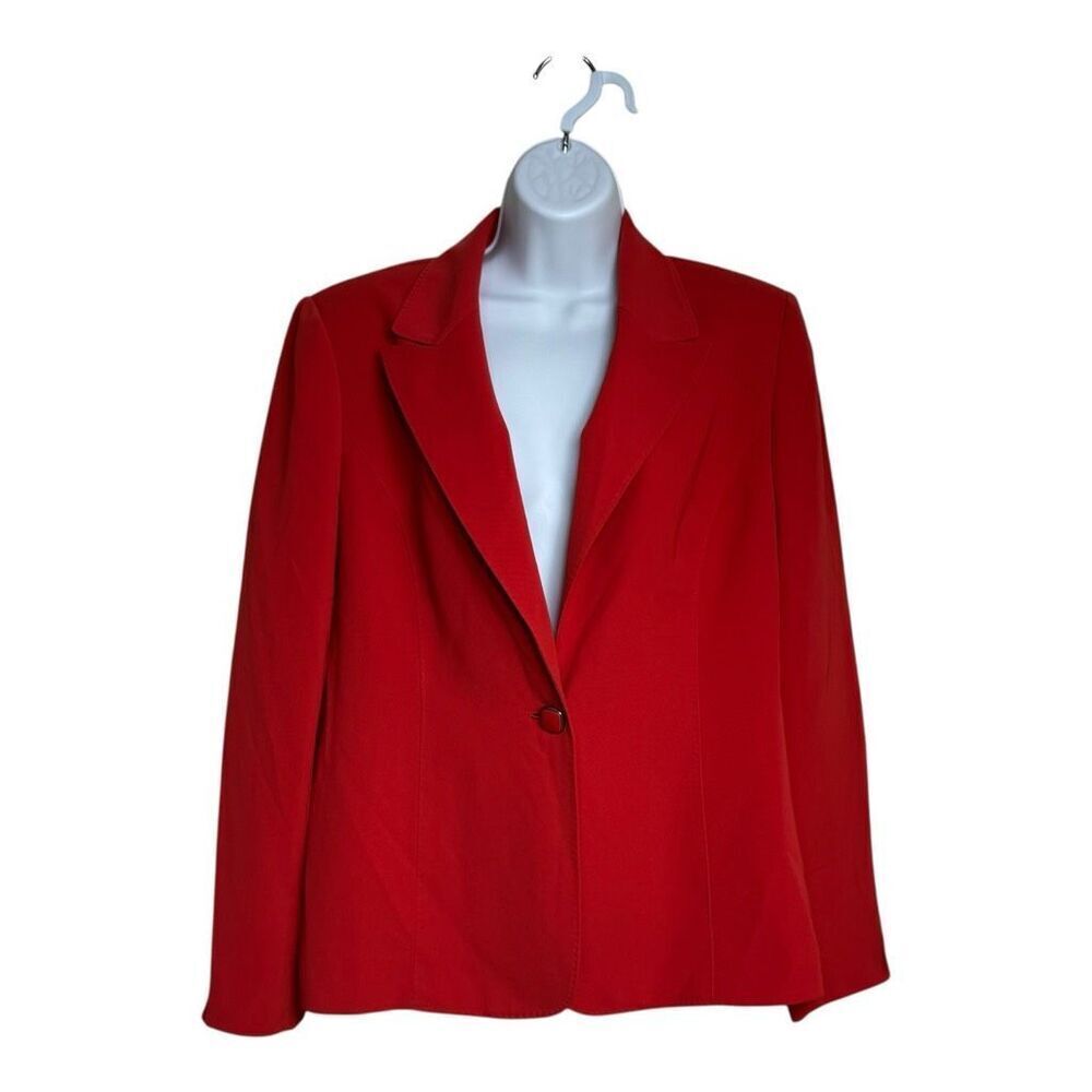 Kasper‎ Red/orange blazer shoulder pads size 12 Office wear work